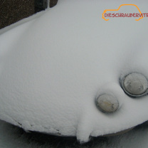 Schraubervitrine Citroen ID im Schnee