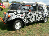 60 Jahre 2CV Ente Kuh 